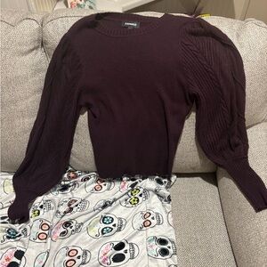 Express Women's wine / burgundy Sweater size medium GUC